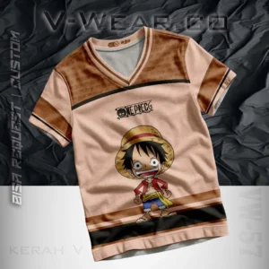 VICTORY |  JERSEY  KAOS  ANIME  CUSTOM TULISAN KERAH  V-NECK, KAOS SATUAN, BAHAN FULLPRINT VW057